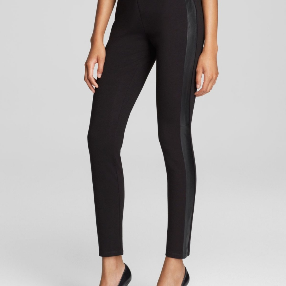 Guess Black Jeggings Stretch Pants Tux Stripe Zip